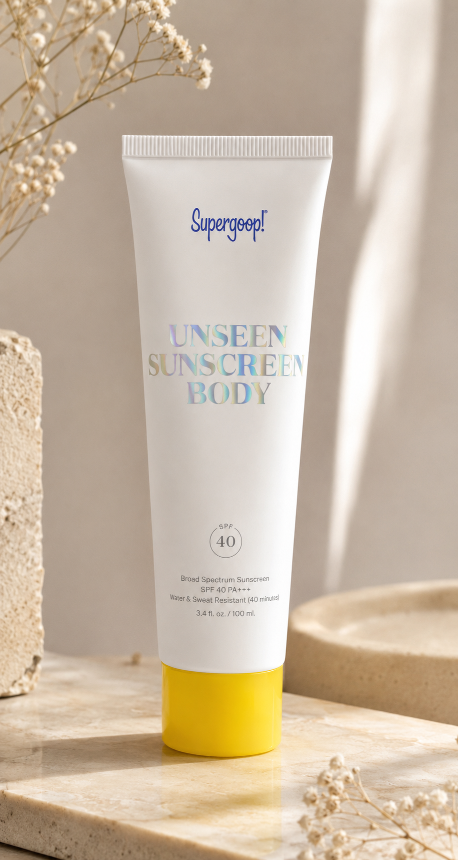 Supergoop Unseen Sunscreen Body SPF 40 Clear Invisible Sun Protection