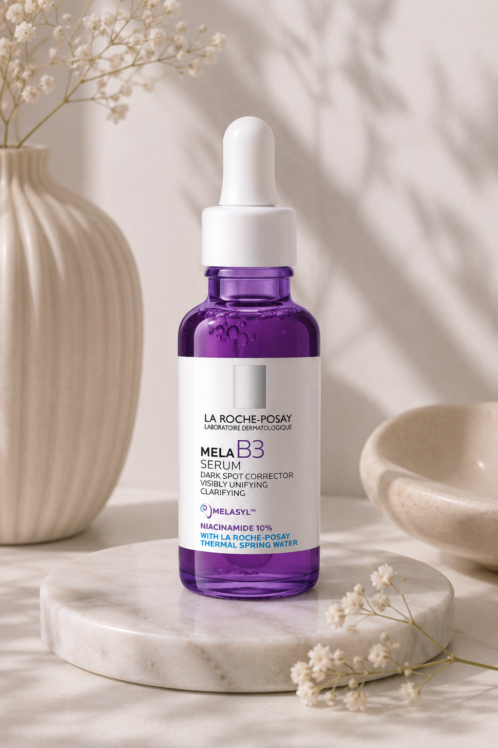 La Roche-Posay Mela B3 Serum with Niacinamide for dark spots and hyperpigmentation — editor tested and recommended