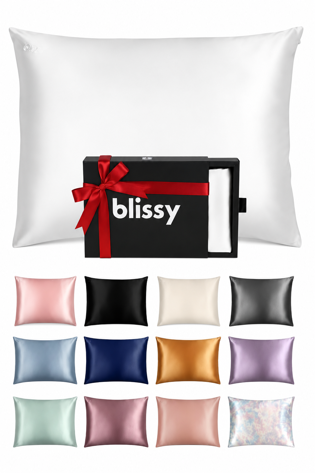 Blissy 100% Pure Mulberry Silk Pillowcase 22 Momme for acne-prone sensitive skin