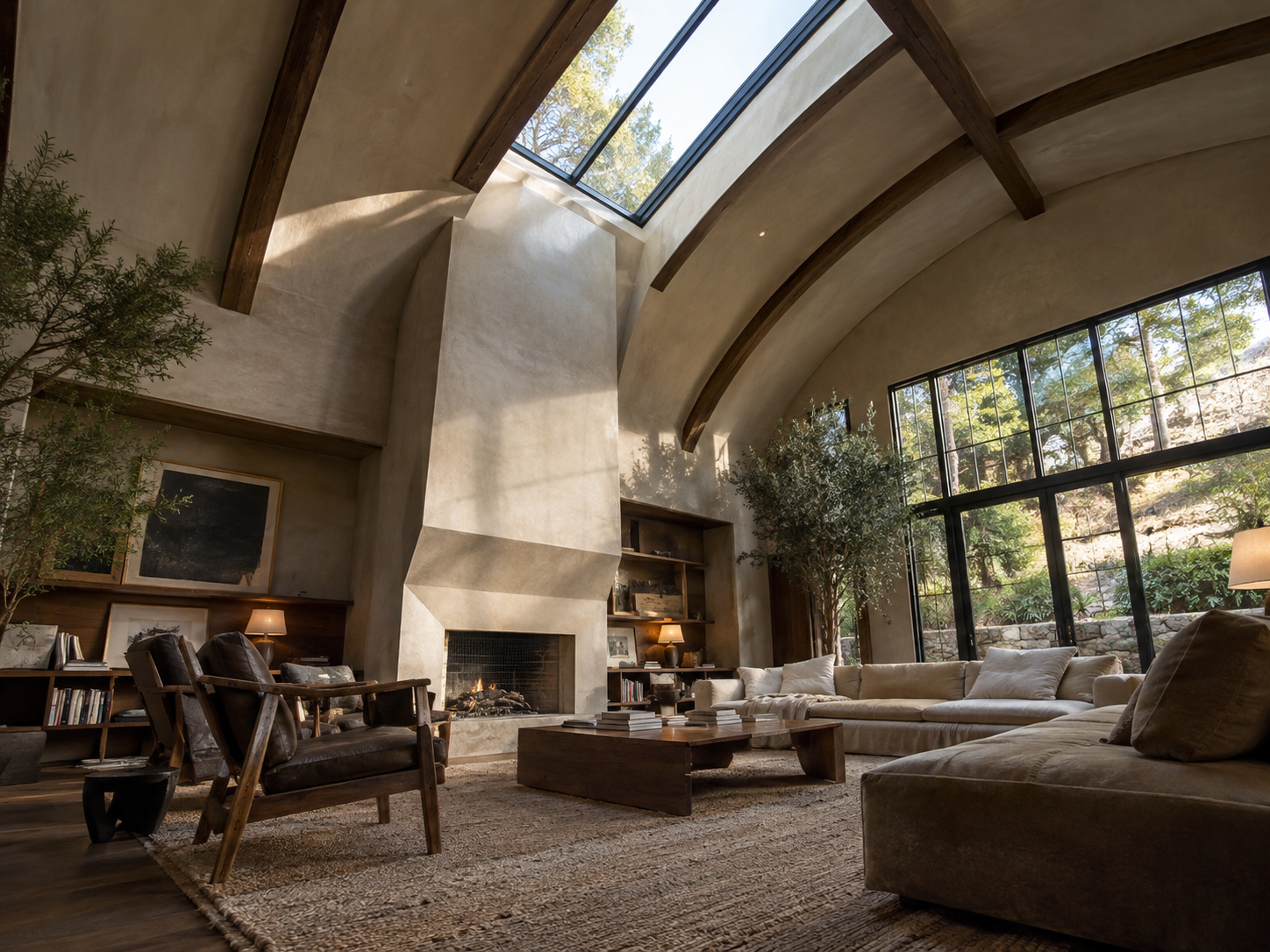 Custom built-in shelving and millwork adding architectural depth and personality to a living room