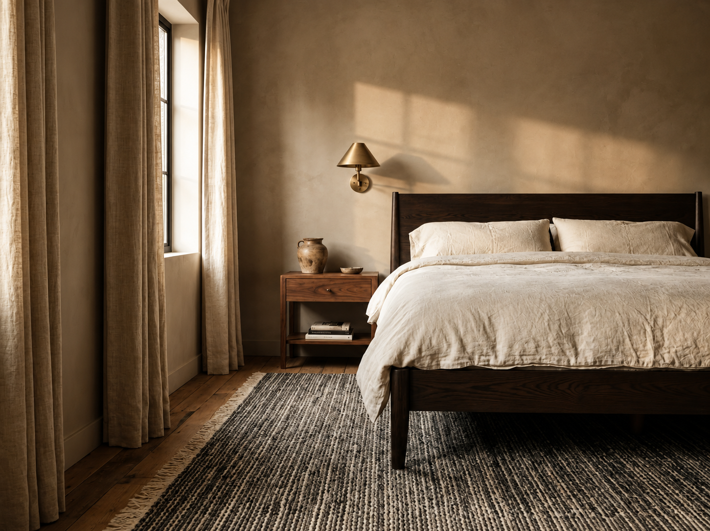 Classic bedroom architectural details interpreted with modern restraint and quiet sophistication