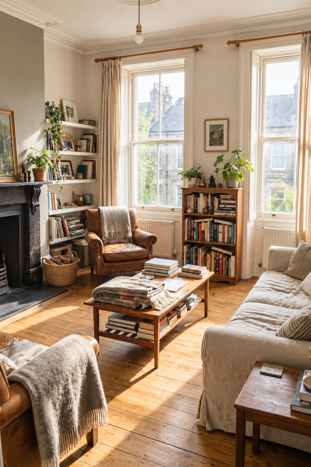 Calm and considered interior that captures the mood of editorial photographs without directly copying any single styled image