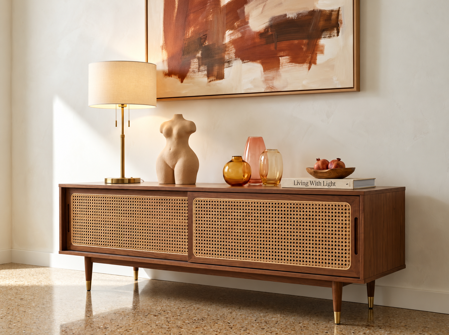 Statement furniture piece given space and presence in a well-arranged room