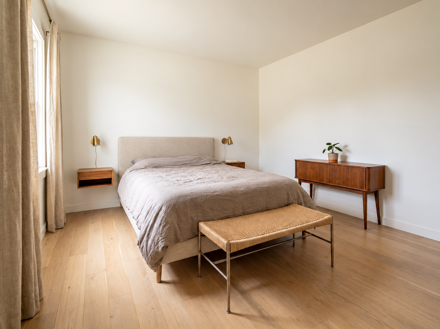 Minimal bedroom interior showing the power of intentional restraint and deliberate negative space