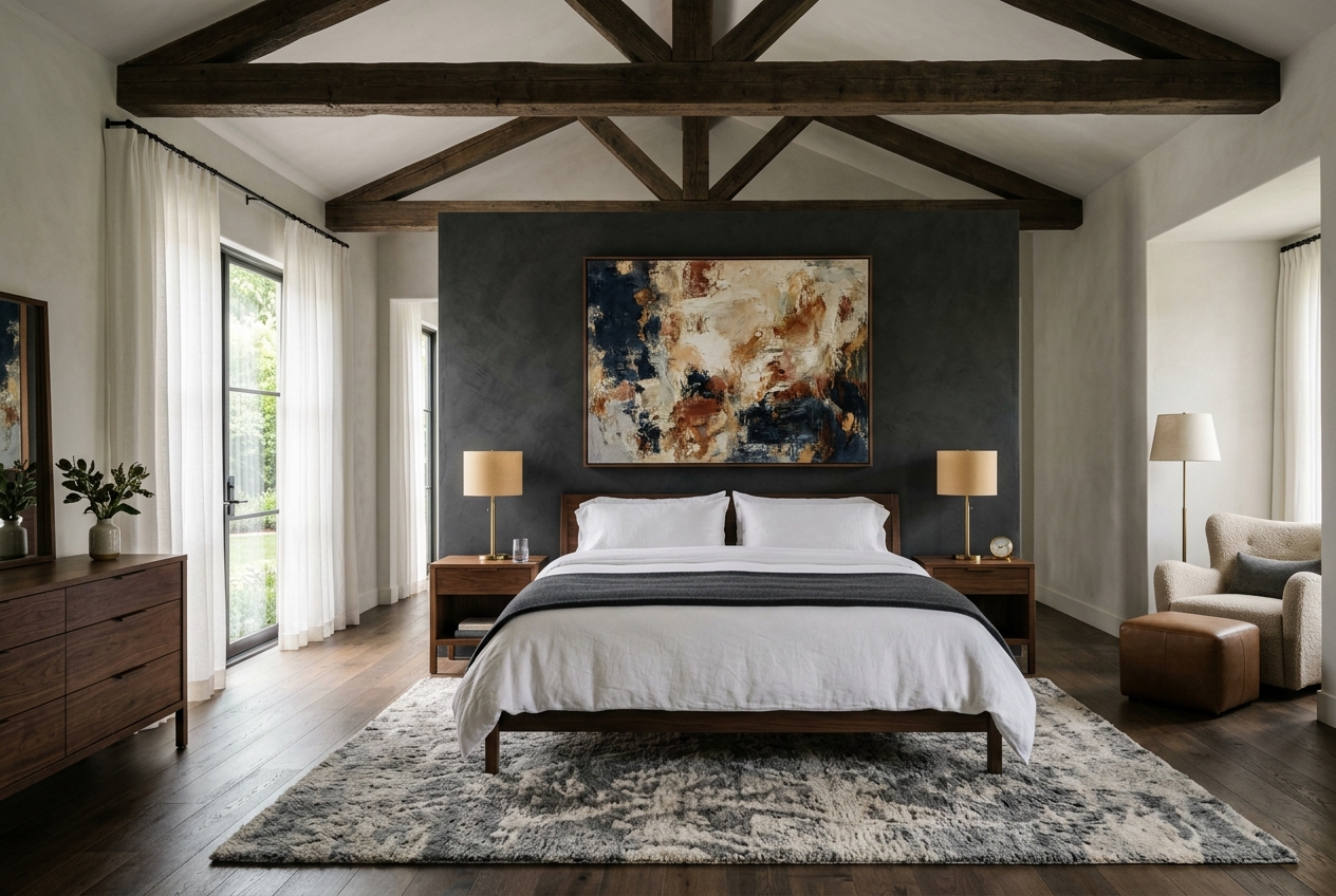 Well-proportioned interior with furniture and objects scaled correctly to the room dimensions
