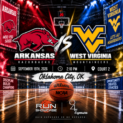 94ft. Exposure | R.U.N SHOWCASE | 2:10pm | Court 2 | Arkansas vs. West Virginia