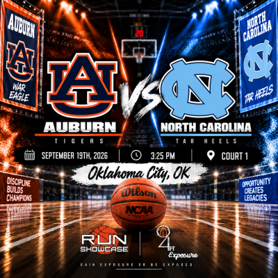 94ft. Exposure | R.U.N SHOWCASE | 3:25pm | Court 1 | Auburn vs North Carolina
