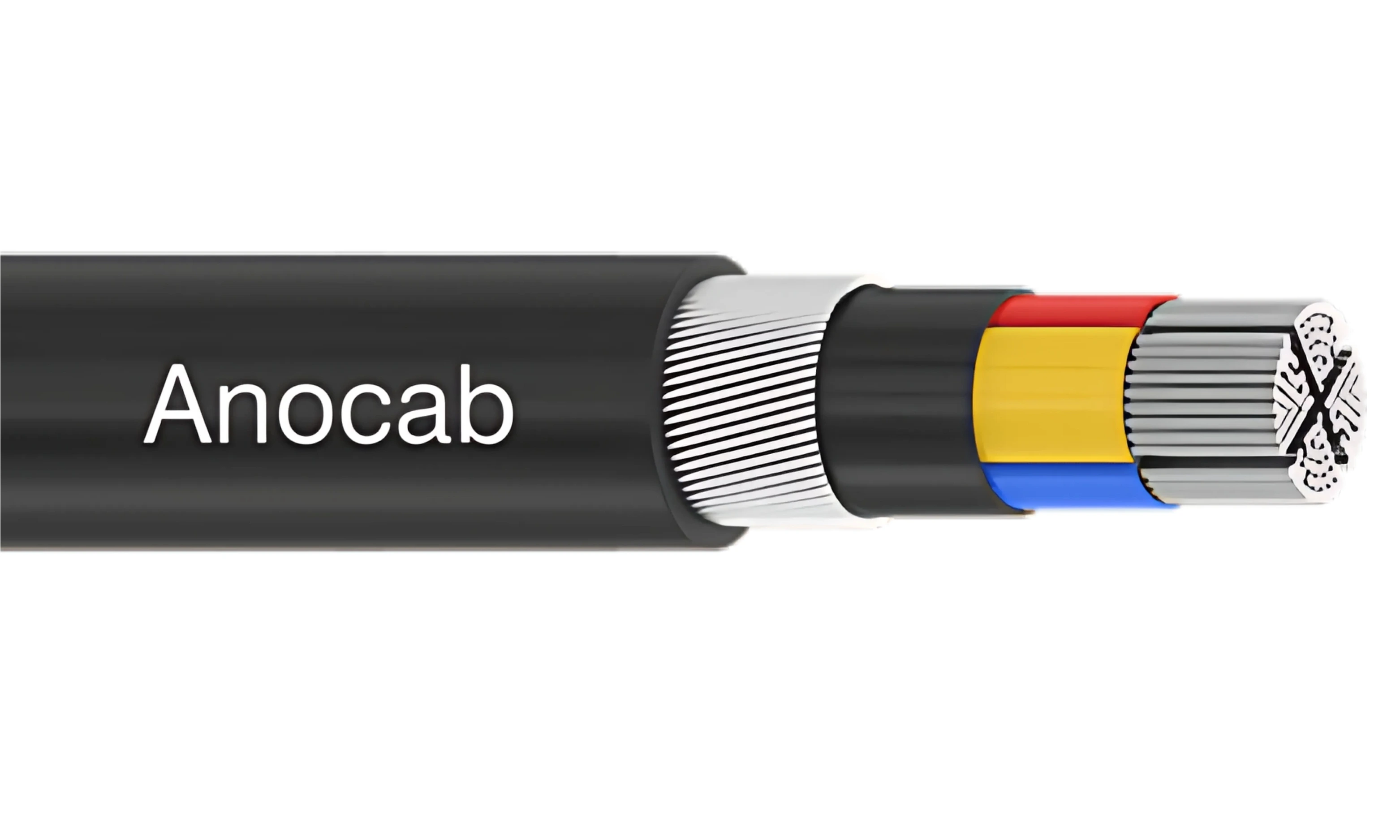 Multicore PVC Insulated Aluminium Armoured cable Side View