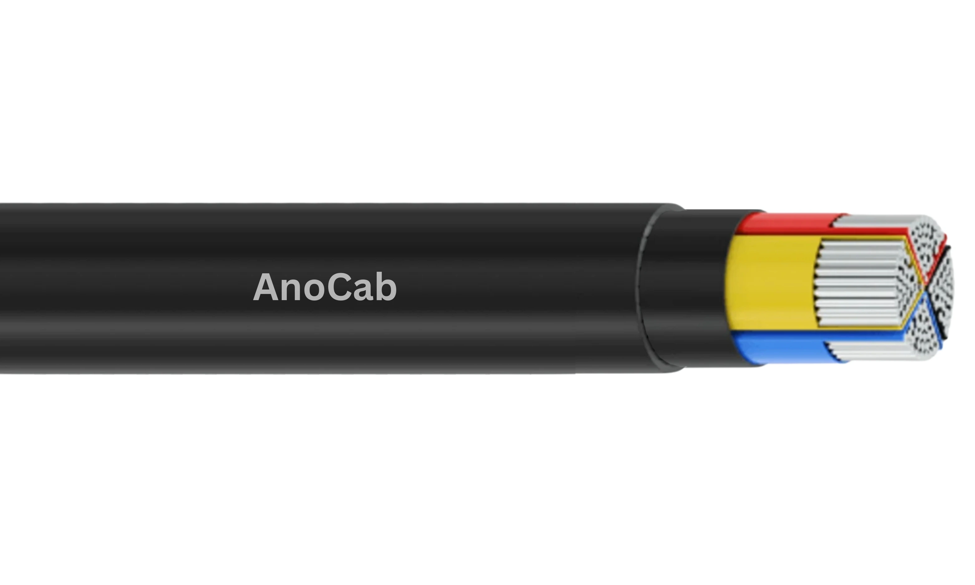 Multi core XLPE insulated aluminium unarmoured cable side view