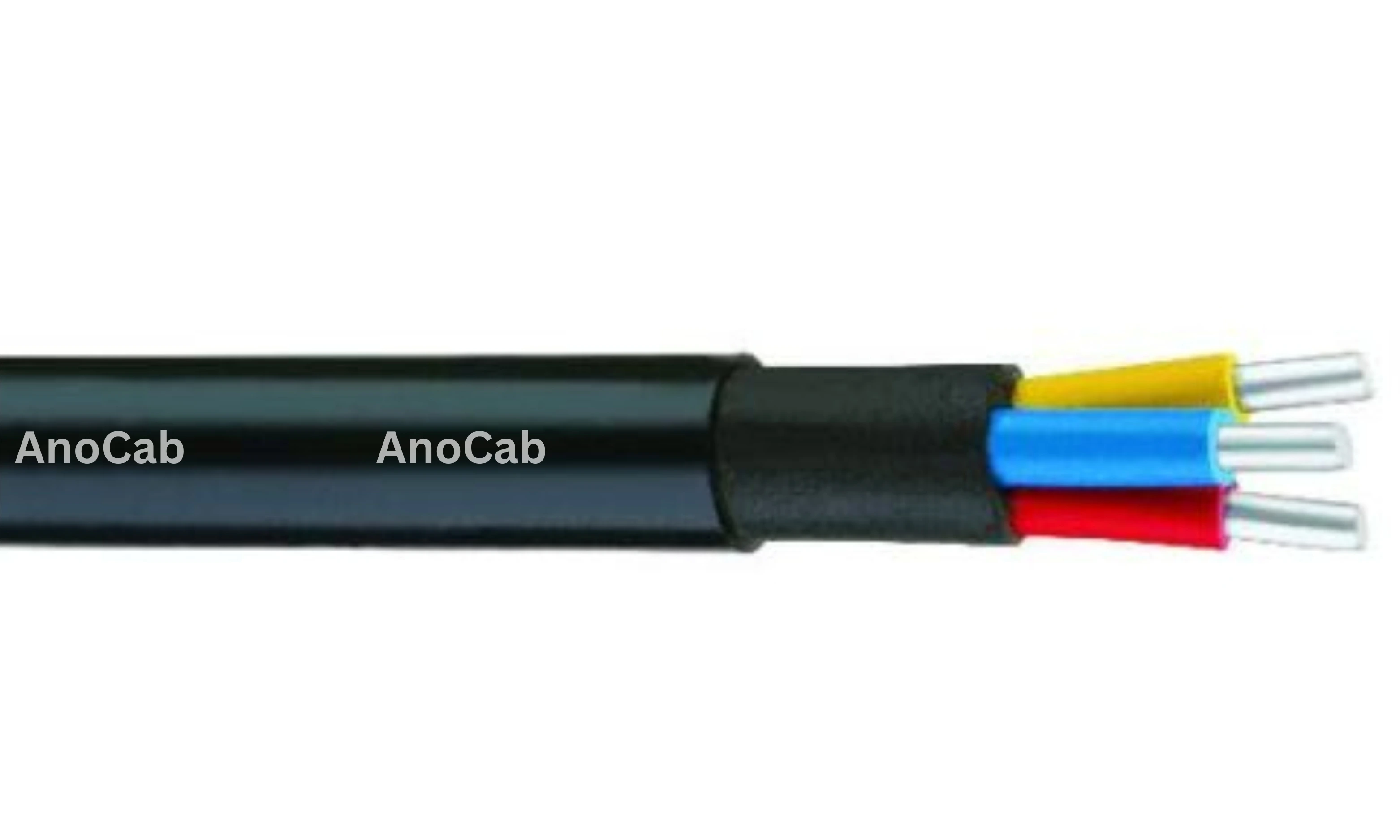 PVC insulated multicore aluminium cable side view