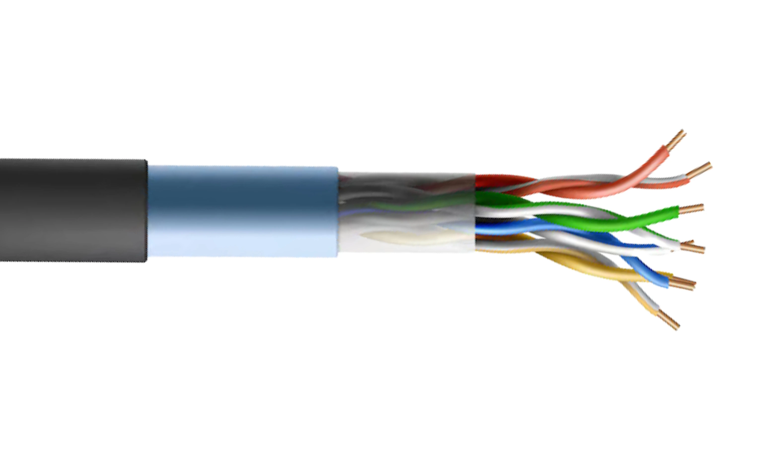 LAN cable Side view