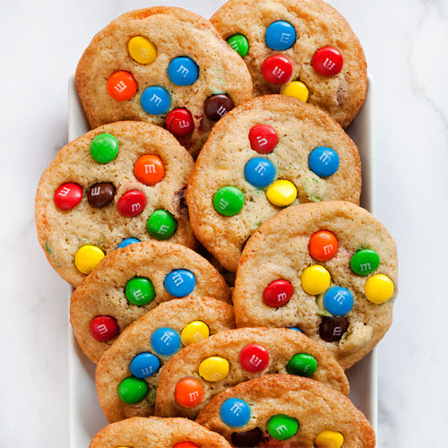 Cookies 'Rainbow' with multicolor M&M'S.