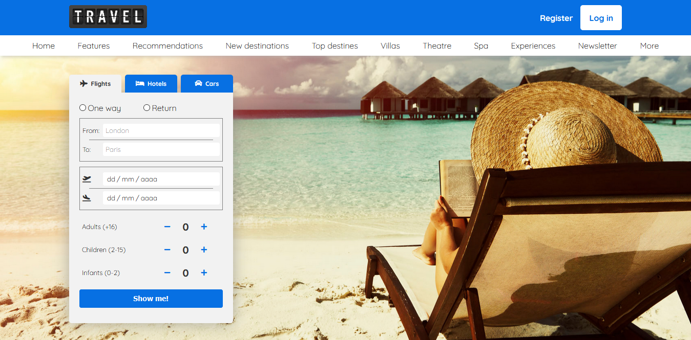 Travel Landing Page