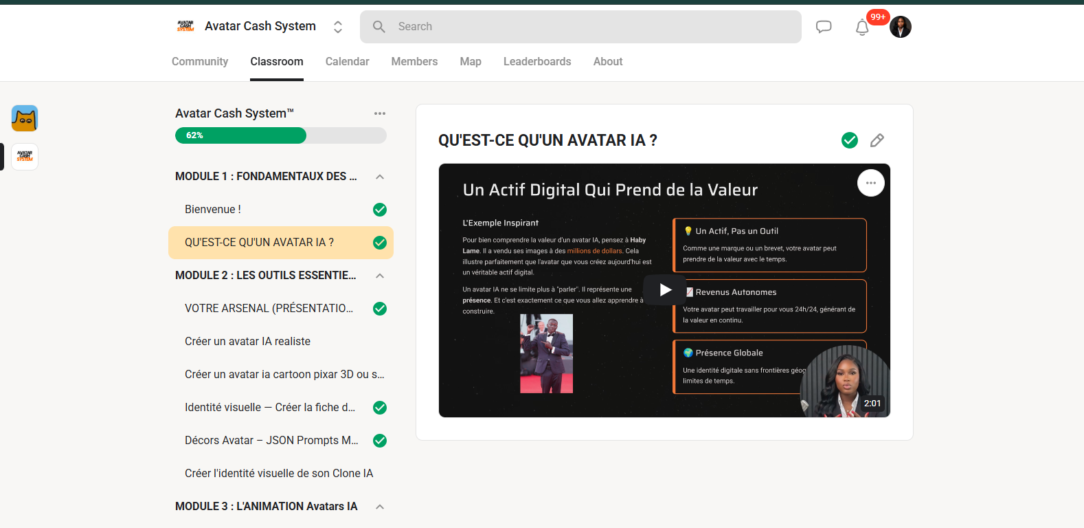 Communauté Skool Avatar Cash System