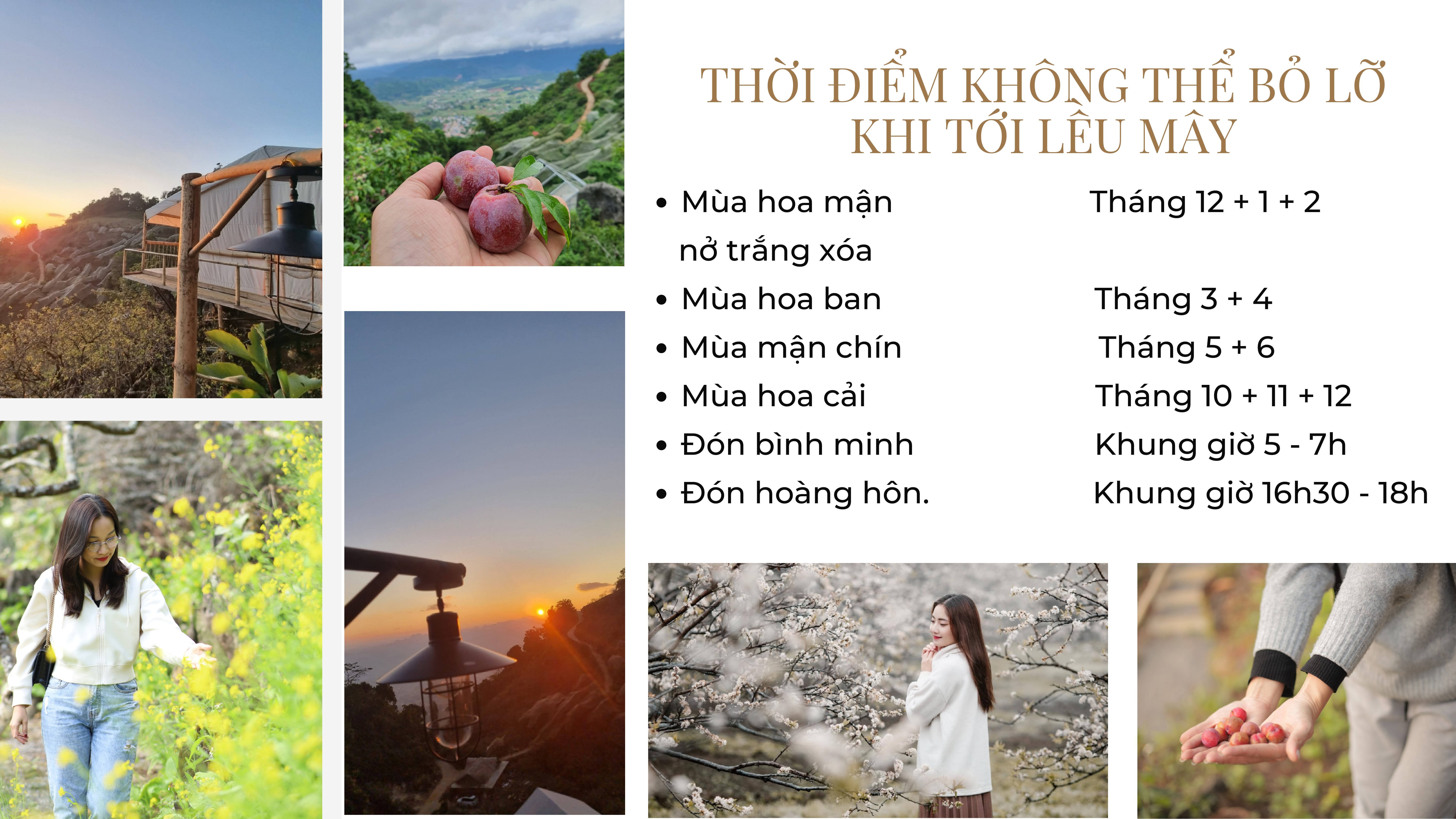 Thời điển nên đi Lều Mây