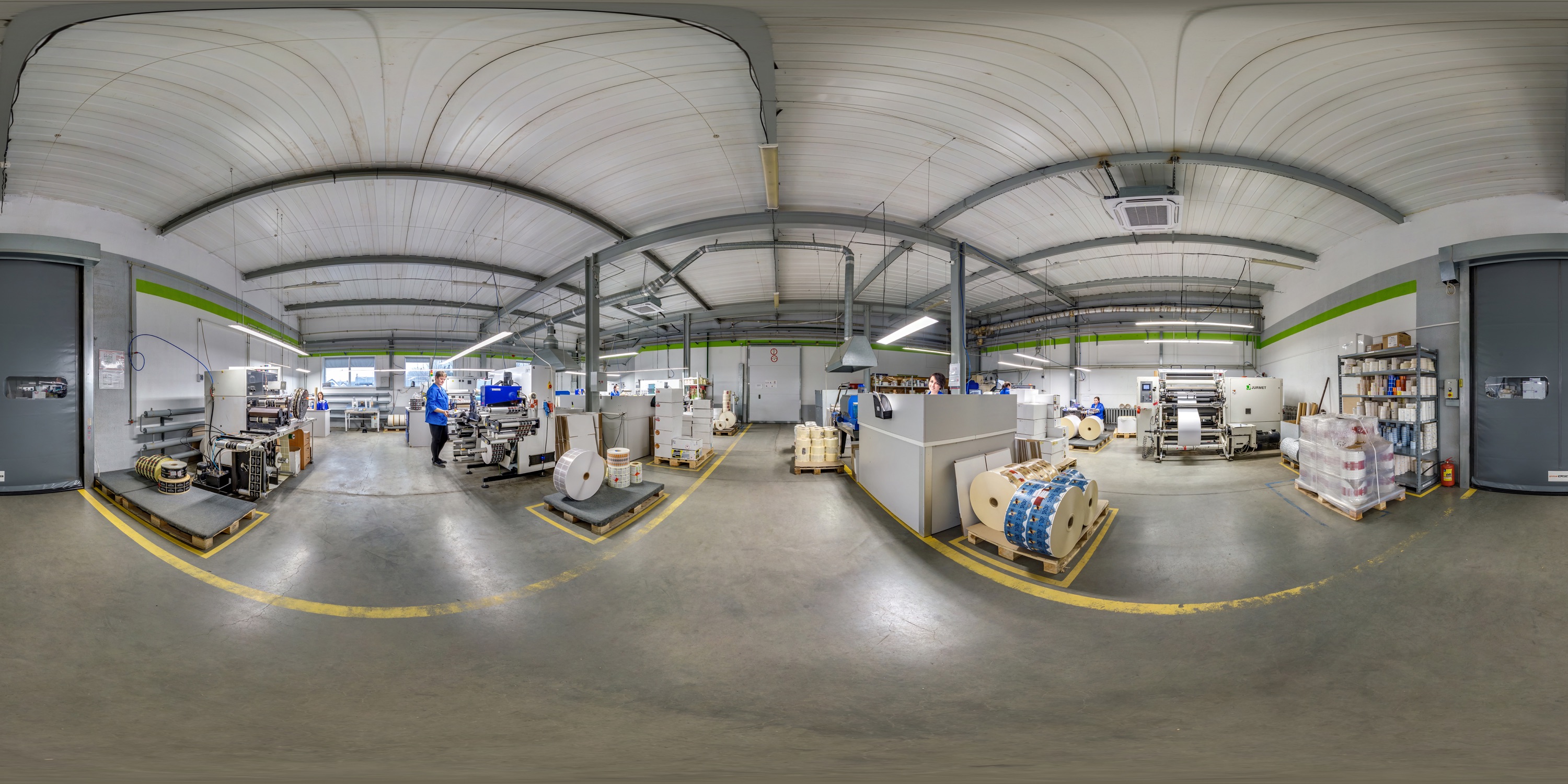 Equirectangular 360° panorama capture of an industrial facility for VR JobMatch.