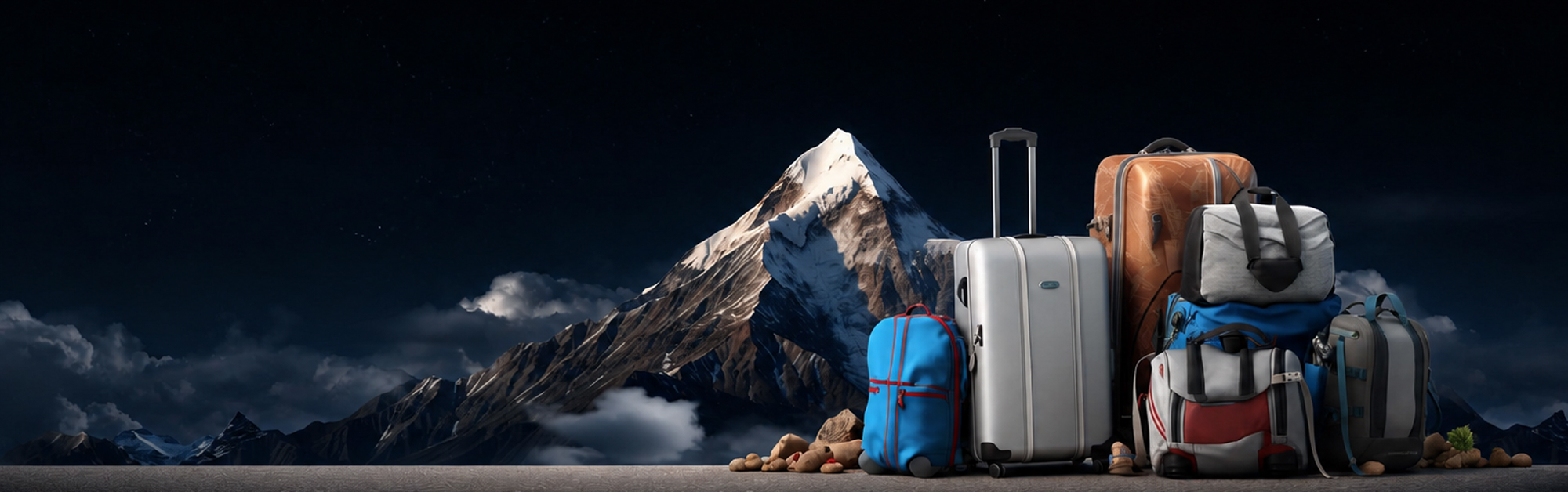 Relaxing luxury travel scene