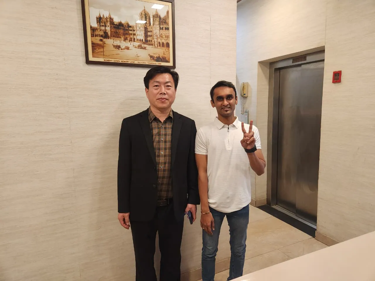 A Coolpanda host with a traveller in India