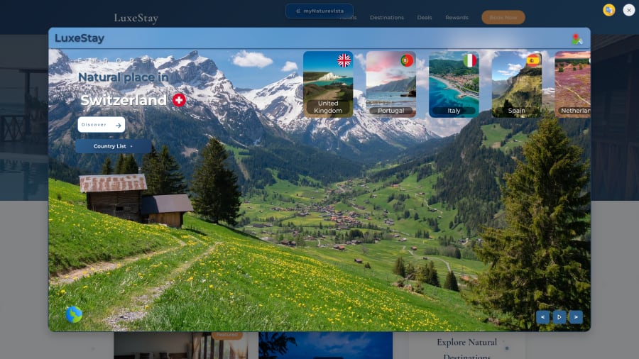 LuxeStay nature destination listings with myNaturevista