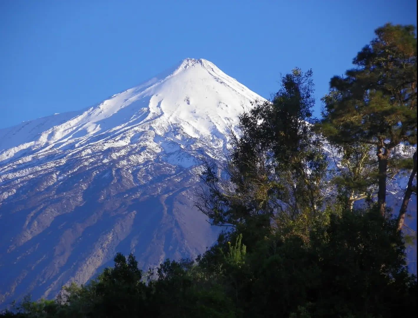 snow-covered Mount Teide, Teide