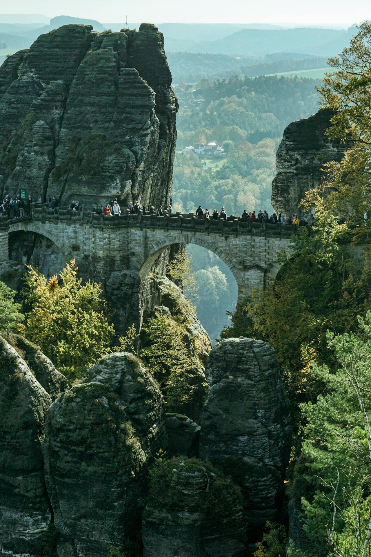 Bastei Bridge landscape view 1
