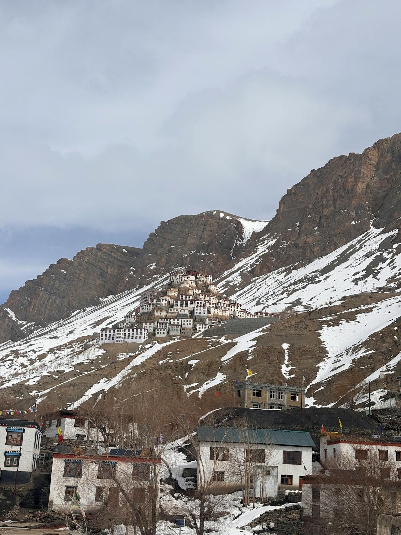 Dhankar Monastery at the confluence of the Spiti and Pin rivers at 3,890 m in Himachal Pradesh India