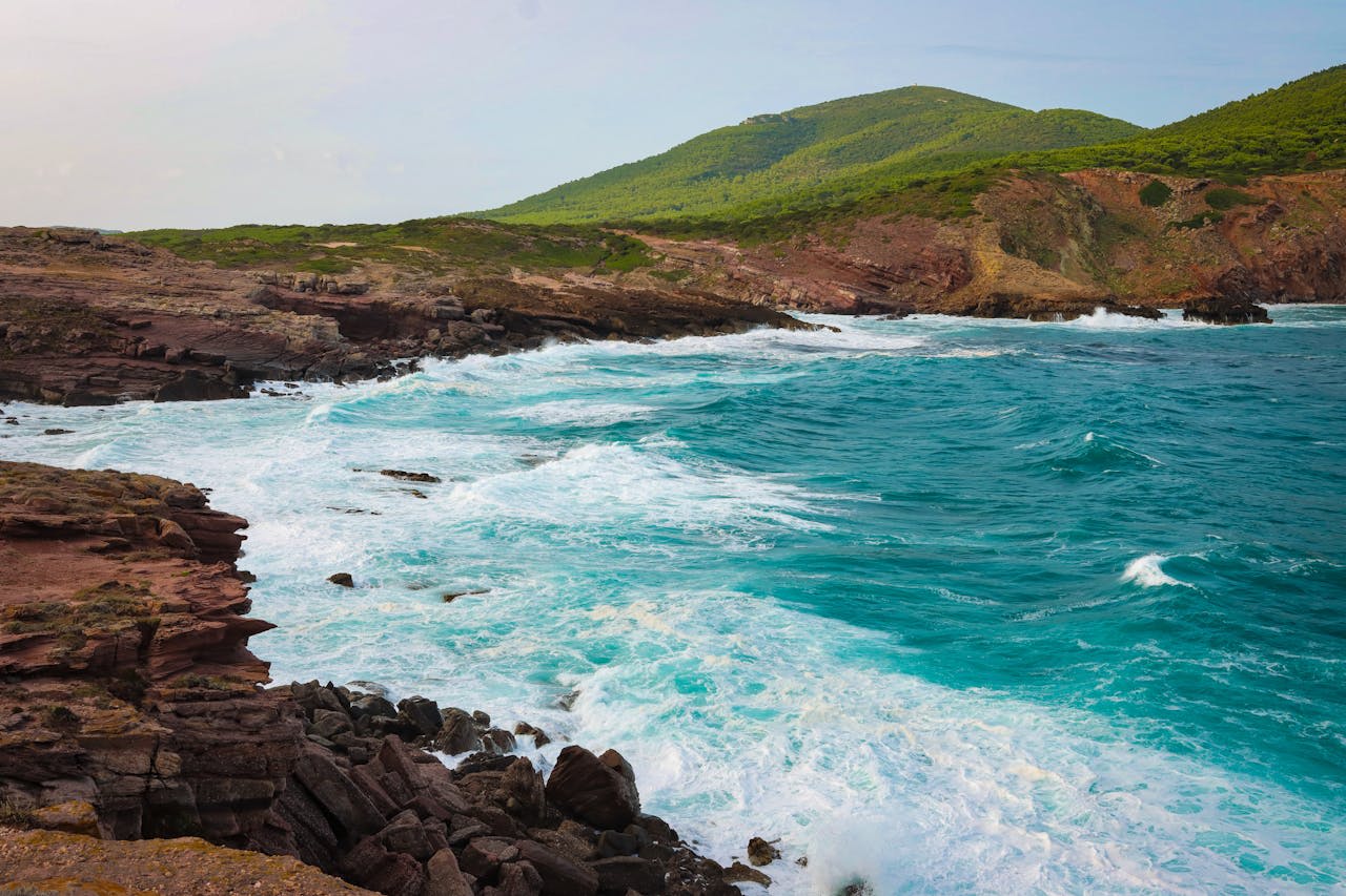 Coast Sardinien landscape view 1