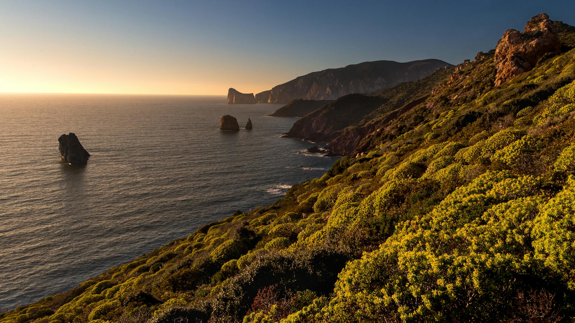 Coast Sardinien landscape view 3
