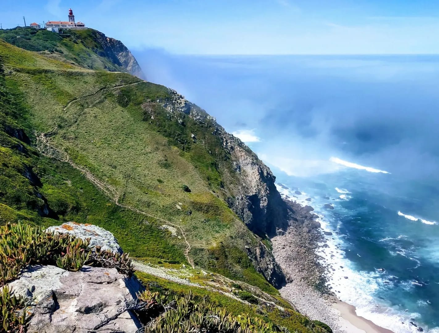 rocky mountain next to the sea, Cabo da Roca