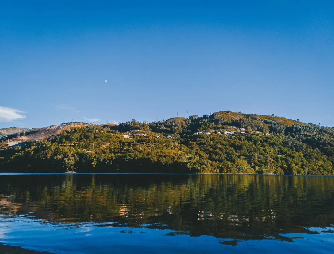 lake in front of a hillside, Peneda-Gerês