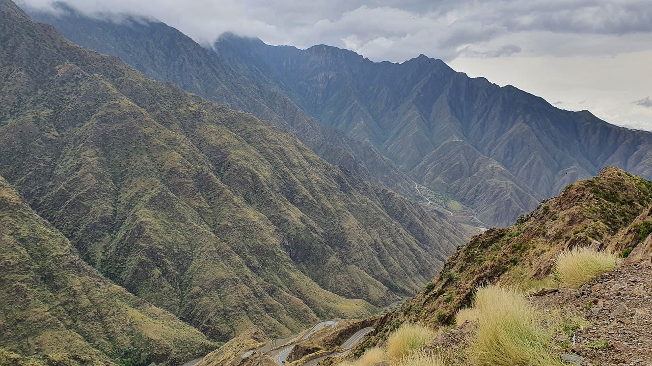 Asir Mountains green terrace view