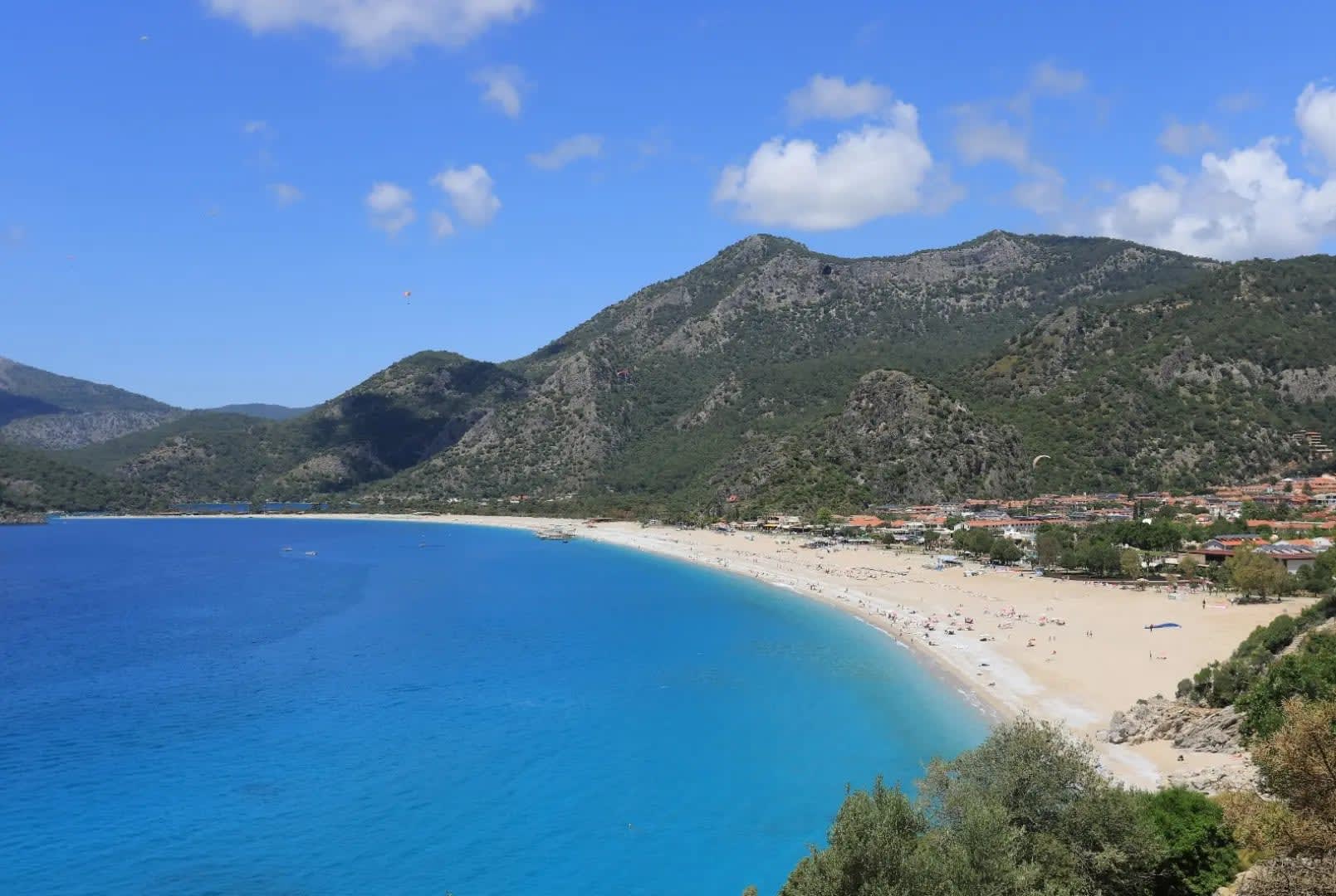 beach at the foot of a mountain, Oludeniz
