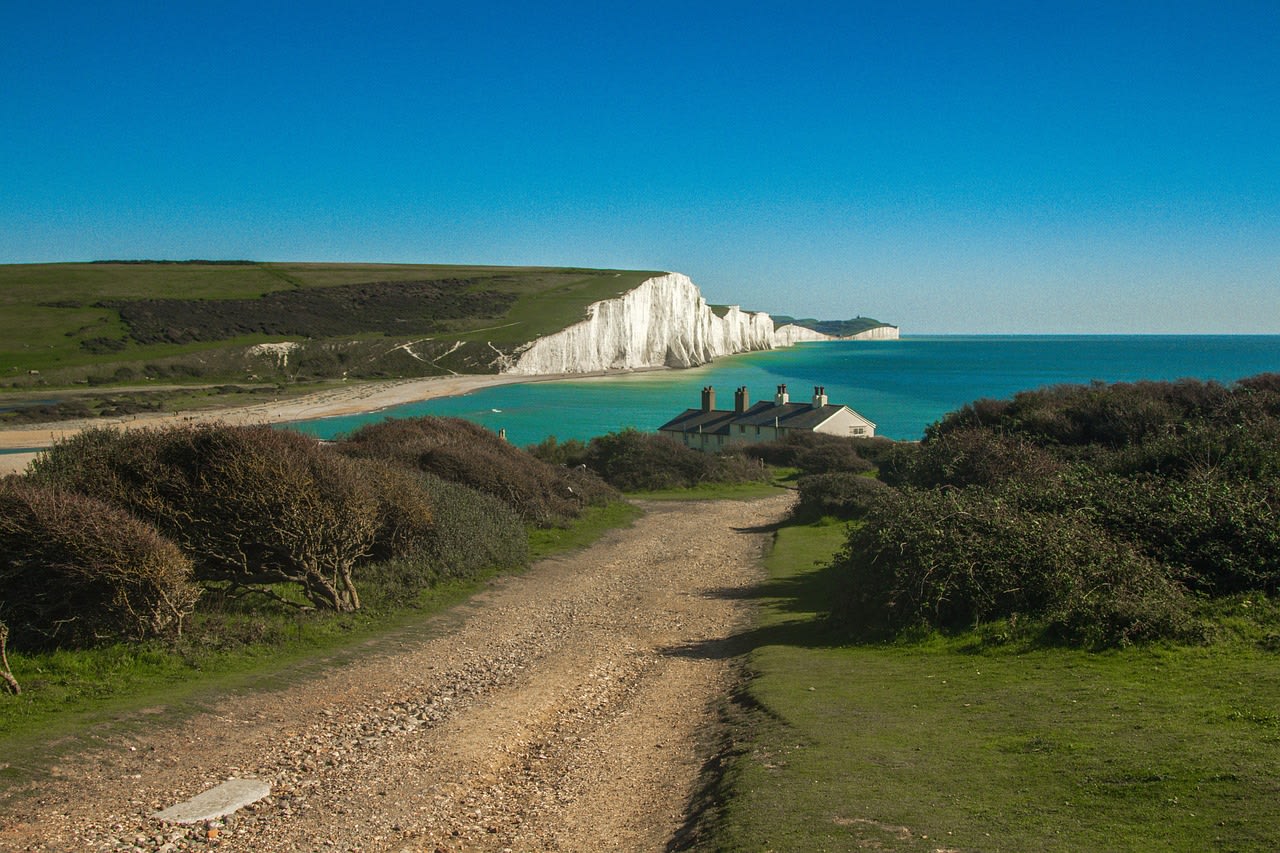 Seven Sisters white chalk cliffs