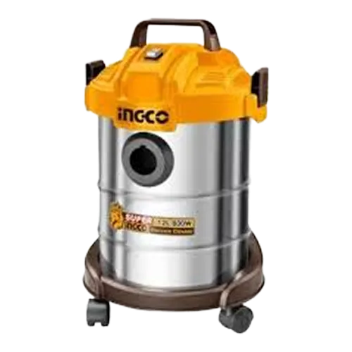 INGCO VC14122 Wet & Dry Vacuum Cleaner with Reusable Dust Bag (Yellow, STEEL) - 12 Ltr