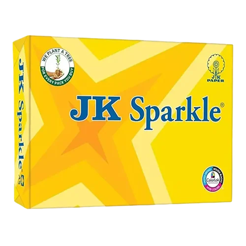 JK - Sparkle 70 GSM A5 Size Multipurpose Paper 500 Sheets White - Half of A4 Size (Pack of 1)