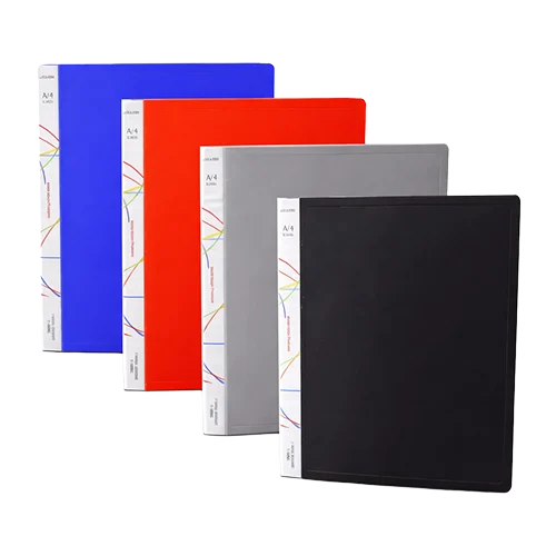 Plastic Ring Binder File Assorted Color (Pack of 5)