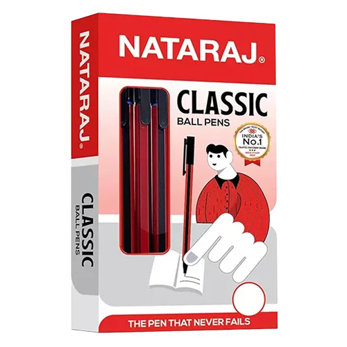 Nataraj Classic Use & Throw Ball Pen 0.7 mm Tip Black (Pack of 40) 3