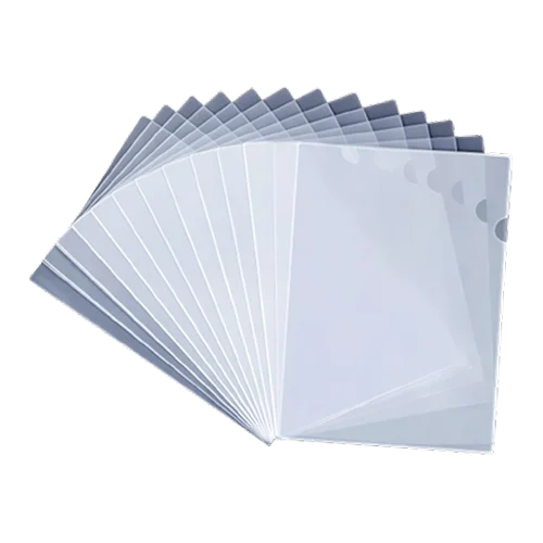 Clear Plastic L Folder File A4 Size 150 Micron (Pack of 12) 2
