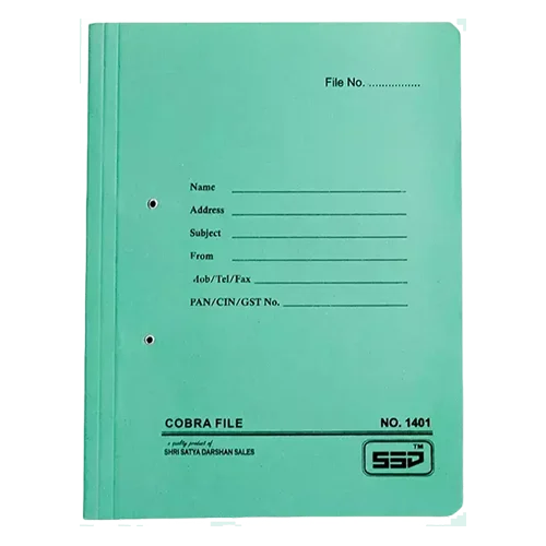 Cobra File (Spring Clip) Assorted Color A4 Size 310 GSM (Pack of 10) 2