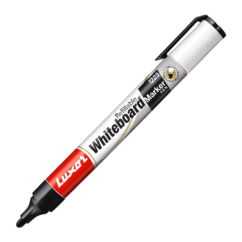 Luxor - 1223 Whiteboard Marker Pens Black (Pack of 10)
