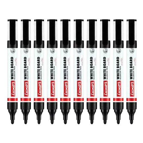 Luxor - 1223 Whiteboard Marker Pens Black (Pack of 10) 2