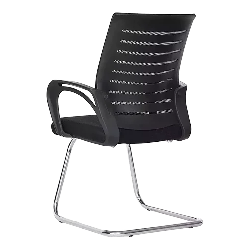 Tulip Black Mid Back Mesh Revolving Ergonomic Chair with Armrest 2