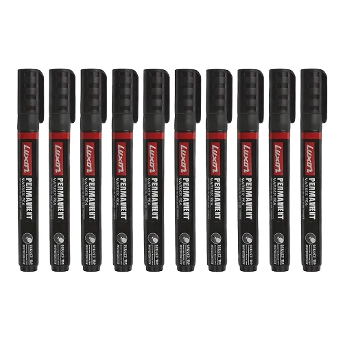 Luxor - 1222 Refillable Permanent Bold Marker - Black  (Pack of 10) 3