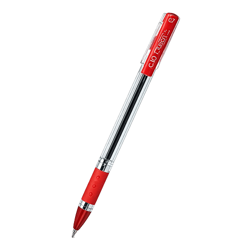 Cello Fine Grip Ball Point Pen - Red (Pack of 10)