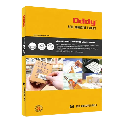 Oddy ST-1A4100 A4 Size Paper Labels for Laser, Inkjet & Copiers-1 Label/Sheet (100 Sheets)