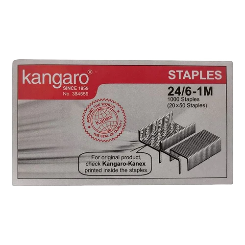 Kangaro Desk Essentials 24/6-1M Steel Wire Stapler Pins (Pack of 20)
