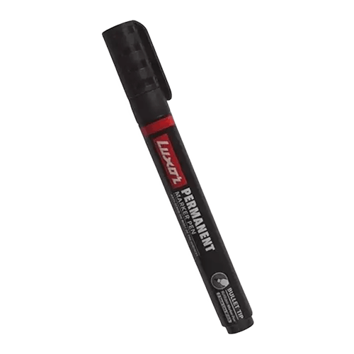 Luxor 1222 Refillable Permanent Bold Marker - Black  (Pack of 10) 3