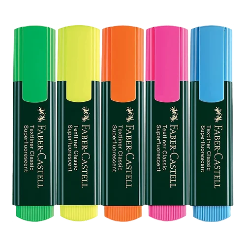 ST-FH-008 FABER-CASTELL Textliner Classic Highlighters 5 Colour Set