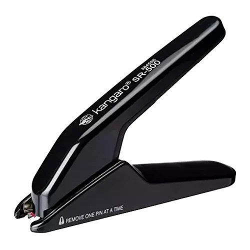 Kangaro - Heavy Duty Desk Essentials SR-500 Regular & Heavy Duty Metal Stapler Pin Removers (Set of 1, Black)