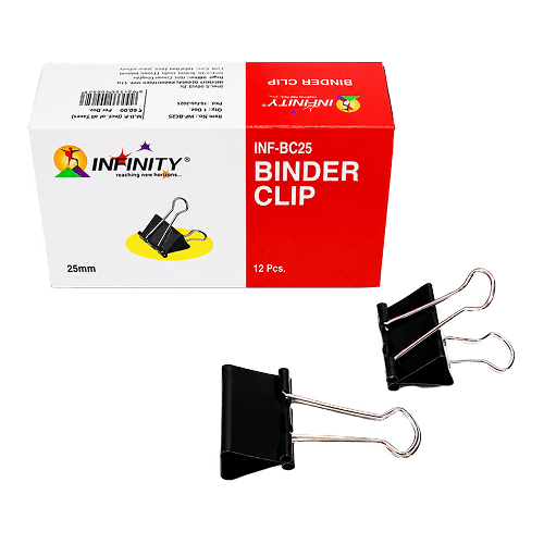 Infinity - Binder Clip 25mm (Pack of 12 clip)